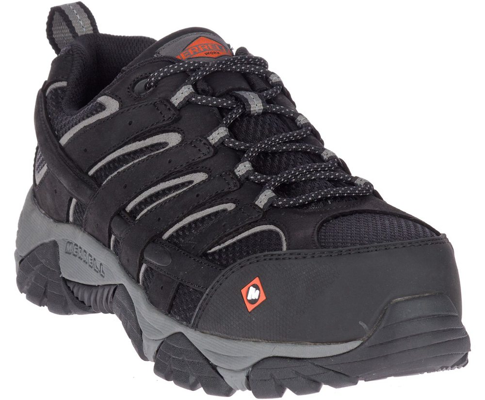 Tenis Homem - Merrell Moab Vertex Vent Comp Toe Wide Width - Pretas - BWG851324